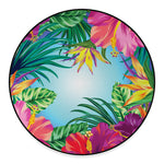 Hawaiian Aloha Flower Print Round Floor Mat