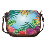Hawaiian Aloha Flower Print Saddle Bag