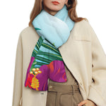 Hawaiian Aloha Flower Print Scarf