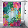 Hawaiian Aloha Flower Print Shower Curtain