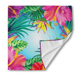Hawaiian Aloha Flower Print Silk Bandana