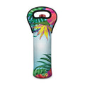 Hawaiian Aloha Flower Print Single Neoprene Wine Tote