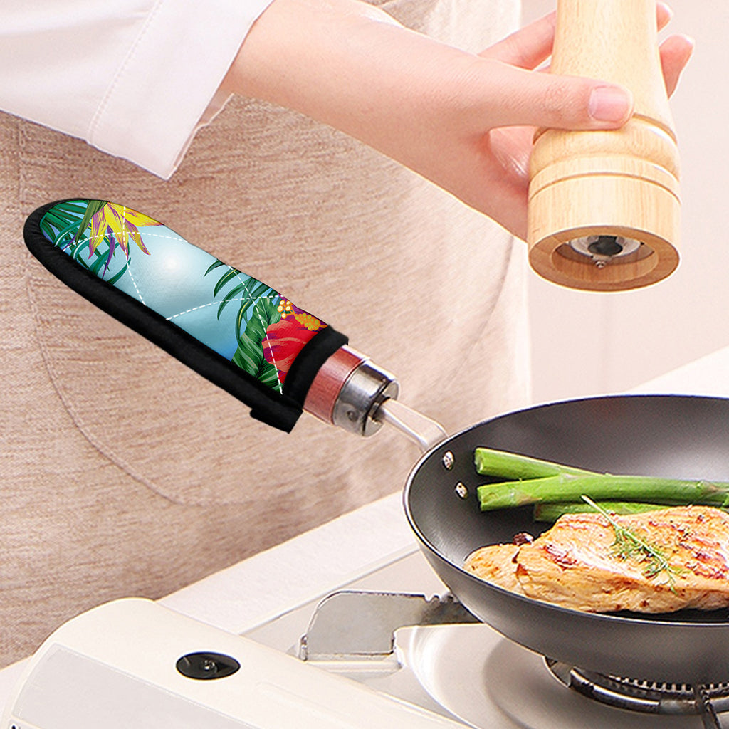Hawaiian Aloha Flower Print Skillet Handle Cover