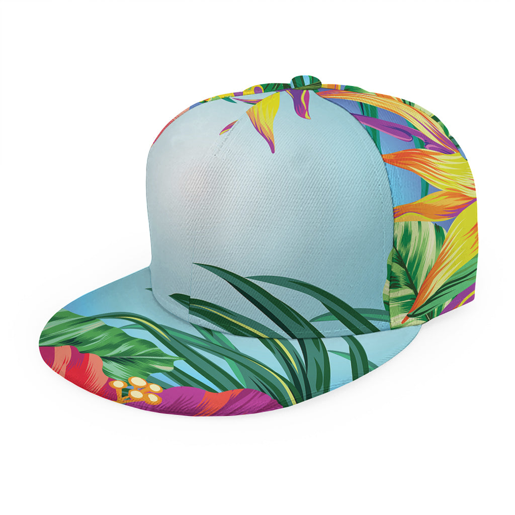 Hawaiian Aloha Flower Print Snapback Cap