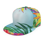 Hawaiian Aloha Flower Print Snapback Cap