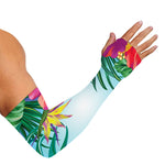 Hawaiian Aloha Flower Print Sun Protection Arm Sleeves