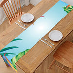 Hawaiian Aloha Flower Print Table Runner