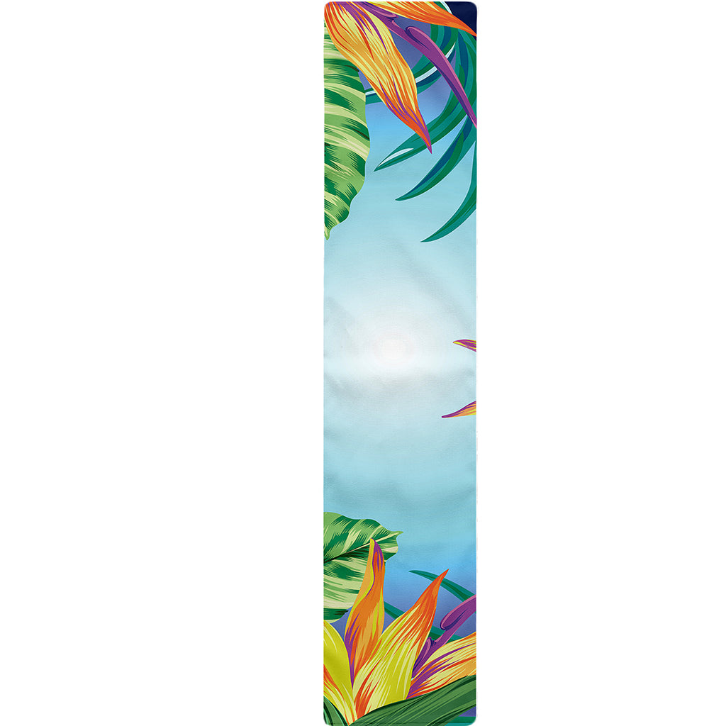 Hawaiian Aloha Flower Print Table Runner