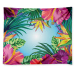 Hawaiian Aloha Flower Print Tapestry