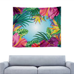 Hawaiian Aloha Flower Print Tapestry