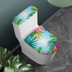 Hawaiian Aloha Flower Print Toilet Lid And Tank Cover Set
