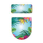 Hawaiian Aloha Flower Print Toilet Lid And Tank Cover Set