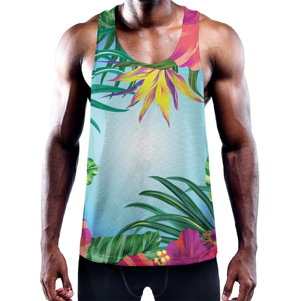 Hawaiian Aloha Flower Print Training Tank Top