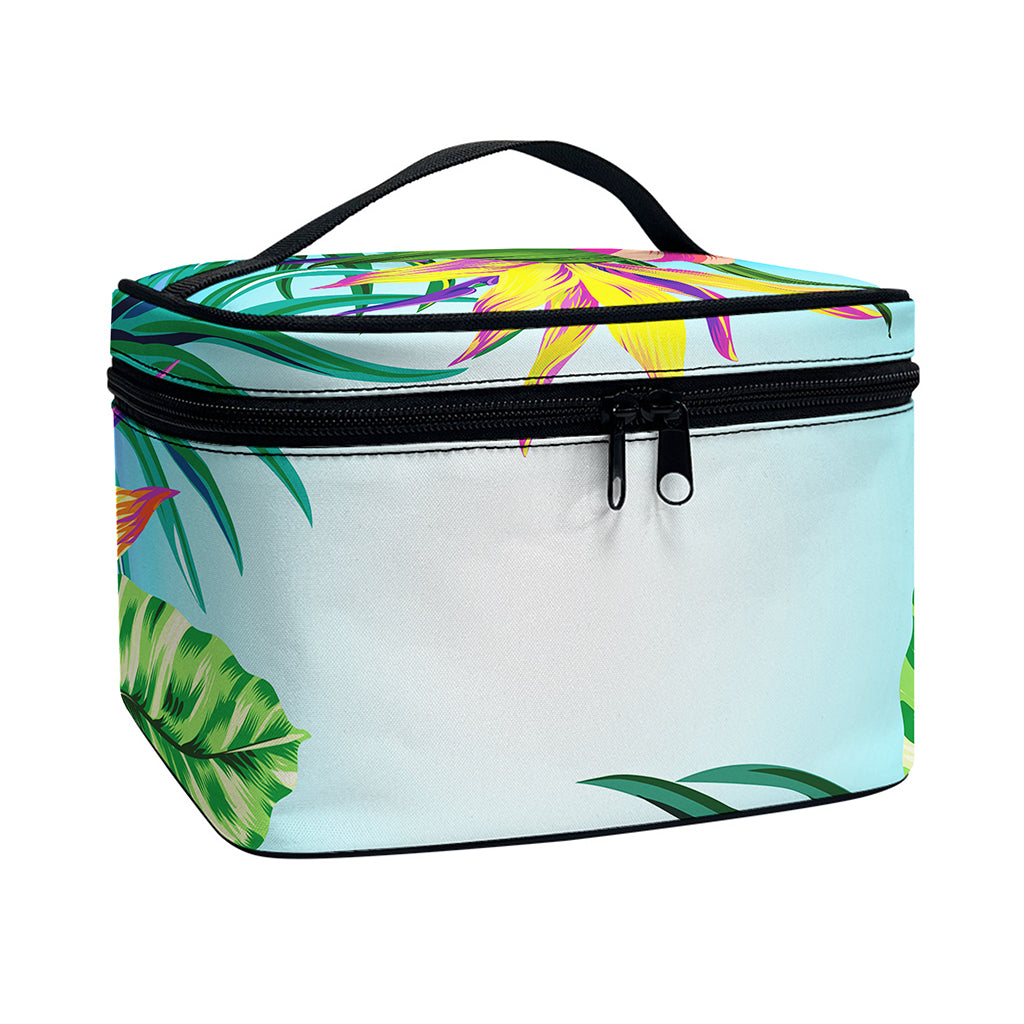 Hawaiian Aloha Flower Print Travel Makeup Bag