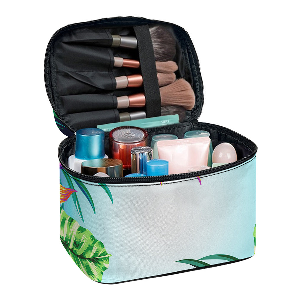 Hawaiian Aloha Flower Print Travel Makeup Bag