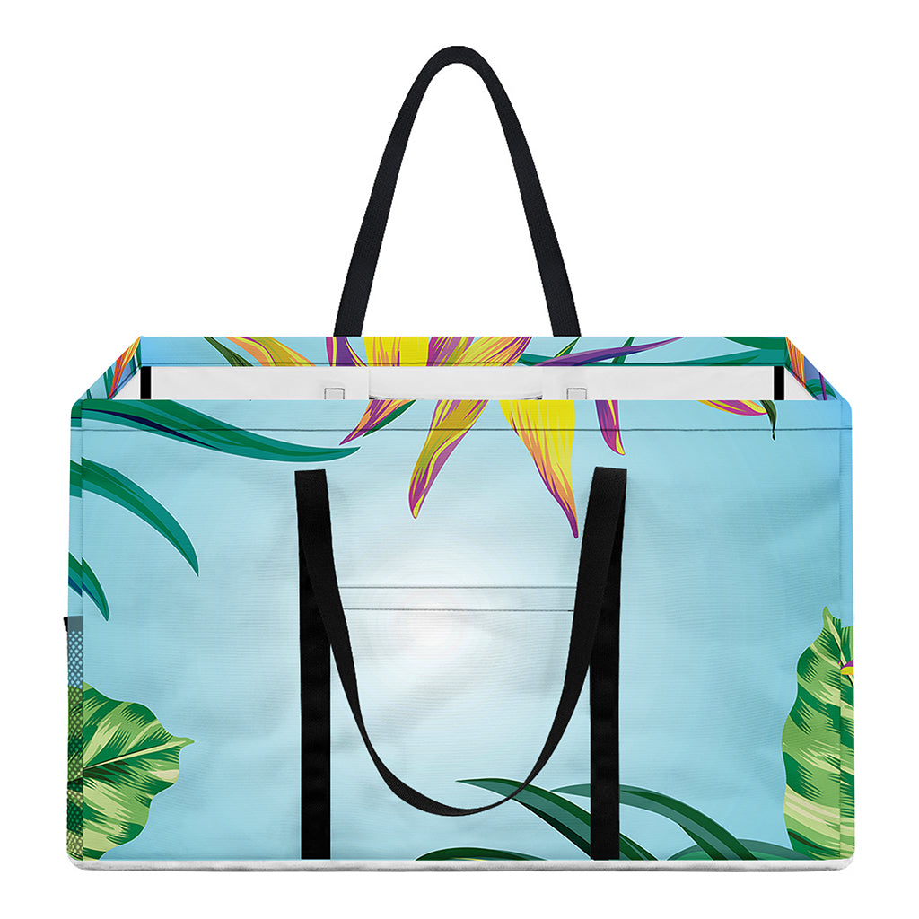 Hawaiian Aloha Flower Print Utility Tote Bag