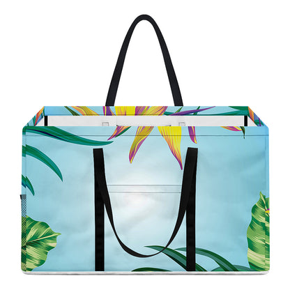 Hawaiian Aloha Flower Print Utility Tote Bag