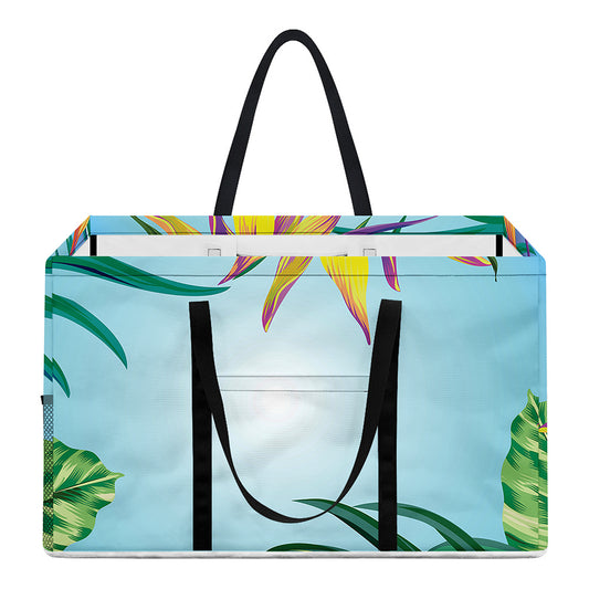 Hawaiian Aloha Flower Print Utility Tote Bag