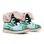 Hawaiian Aloha Flower Print Winter Boots