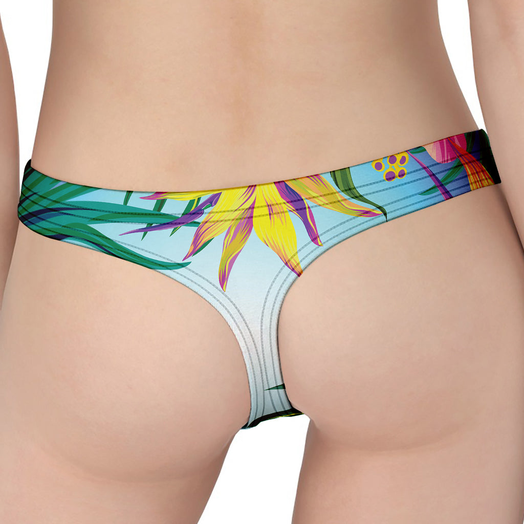 Hawaiian Aloha Flower Print Women's Thong