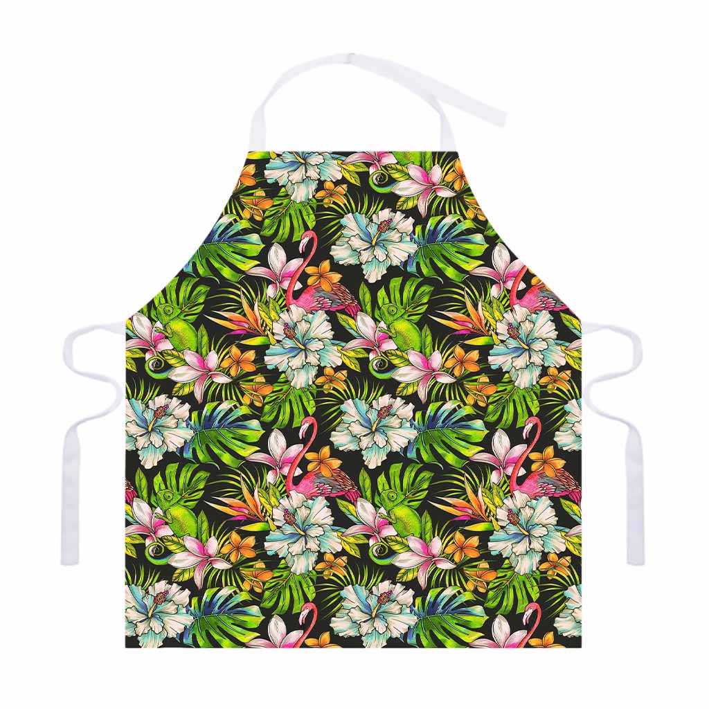 Hawaiian Aloha Tropical Pattern Print Adjustable Apron
