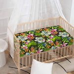 Hawaiian Aloha Tropical Pattern Print Baby Crib Sheet