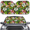 Hawaiian Aloha Tropical Pattern Print Car Windshield Sun Shade