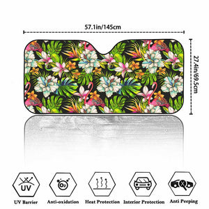 Hawaiian Aloha Tropical Pattern Print Car Windshield Sun Shade