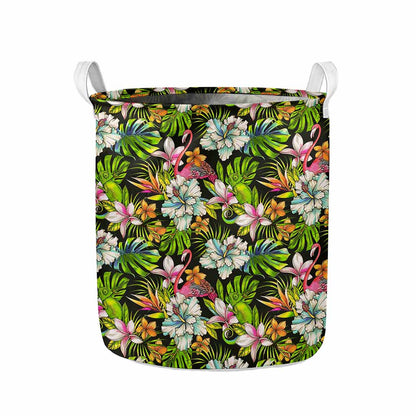 Hawaiian Aloha Tropical Pattern Print Collapsible Laundry Basket