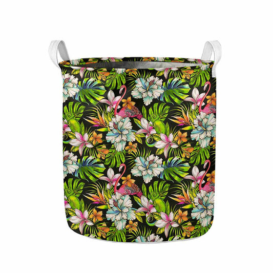 Hawaiian Aloha Tropical Pattern Print Collapsible Laundry Basket