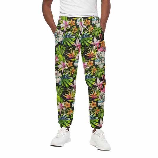 Hawaiian Aloha Tropical Pattern Print Cotton Pants