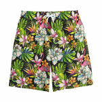 Hawaiian Aloha Tropical Pattern Print Cotton Shorts