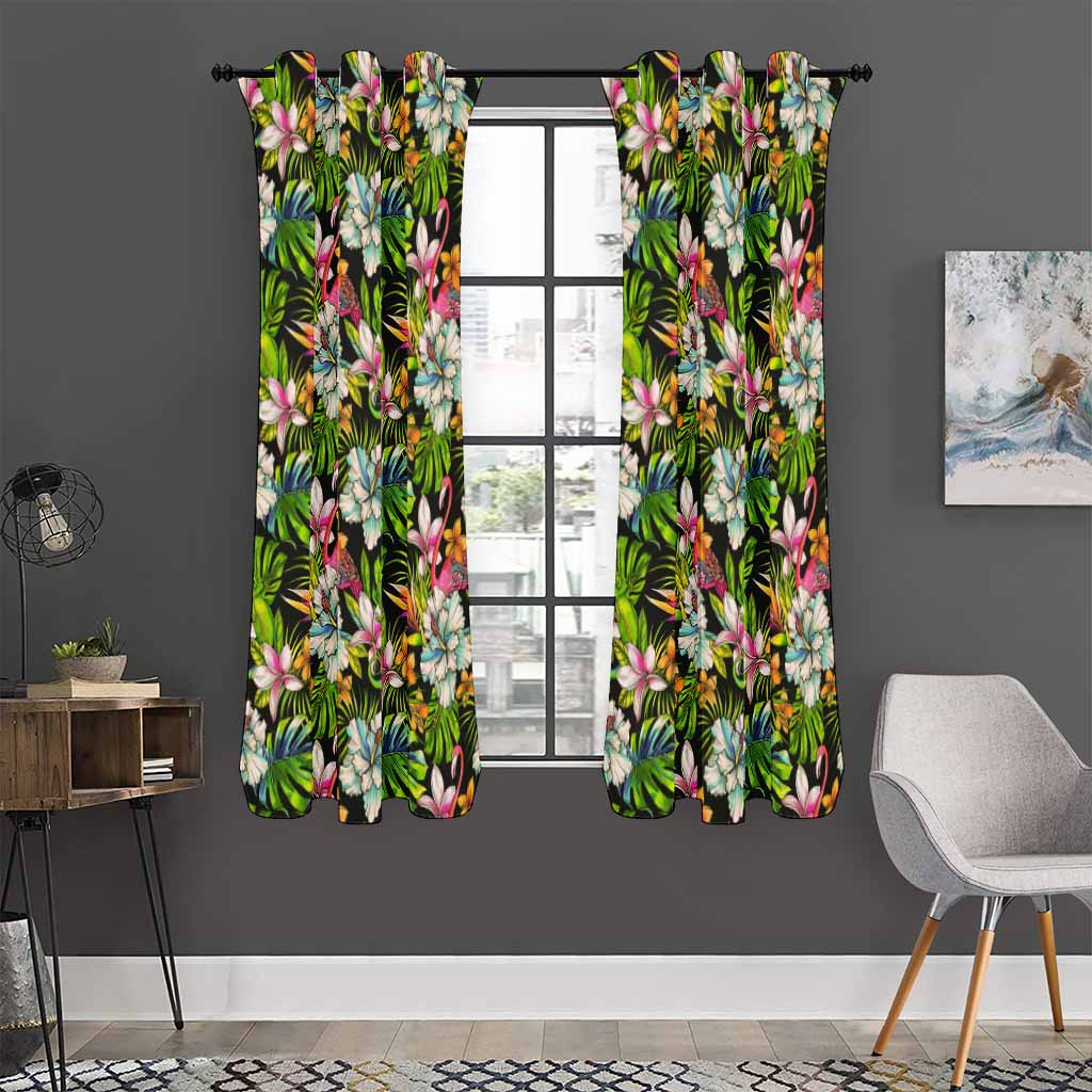 Hawaiian Aloha Tropical Pattern Print Curtain