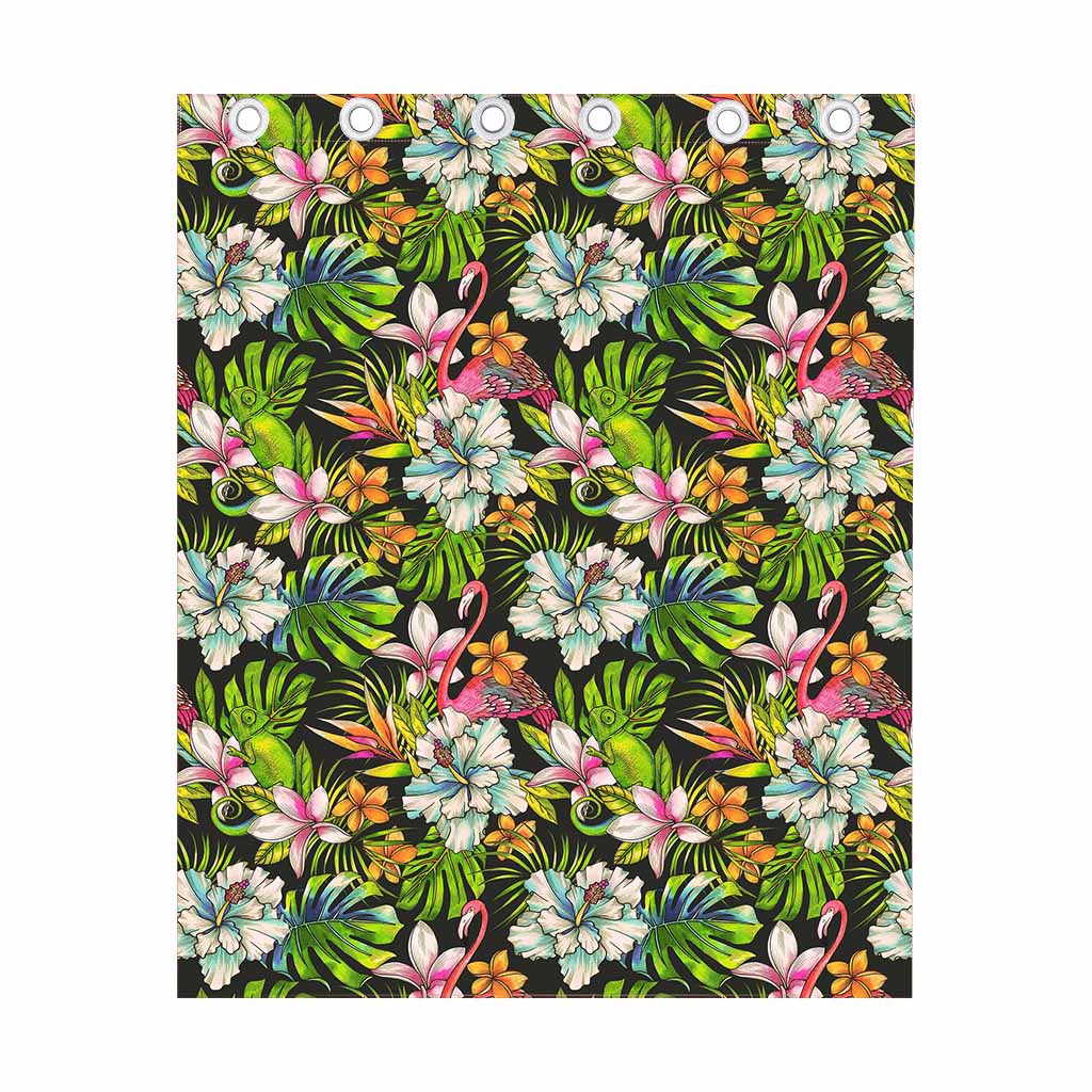 Hawaiian Aloha Tropical Pattern Print Curtain