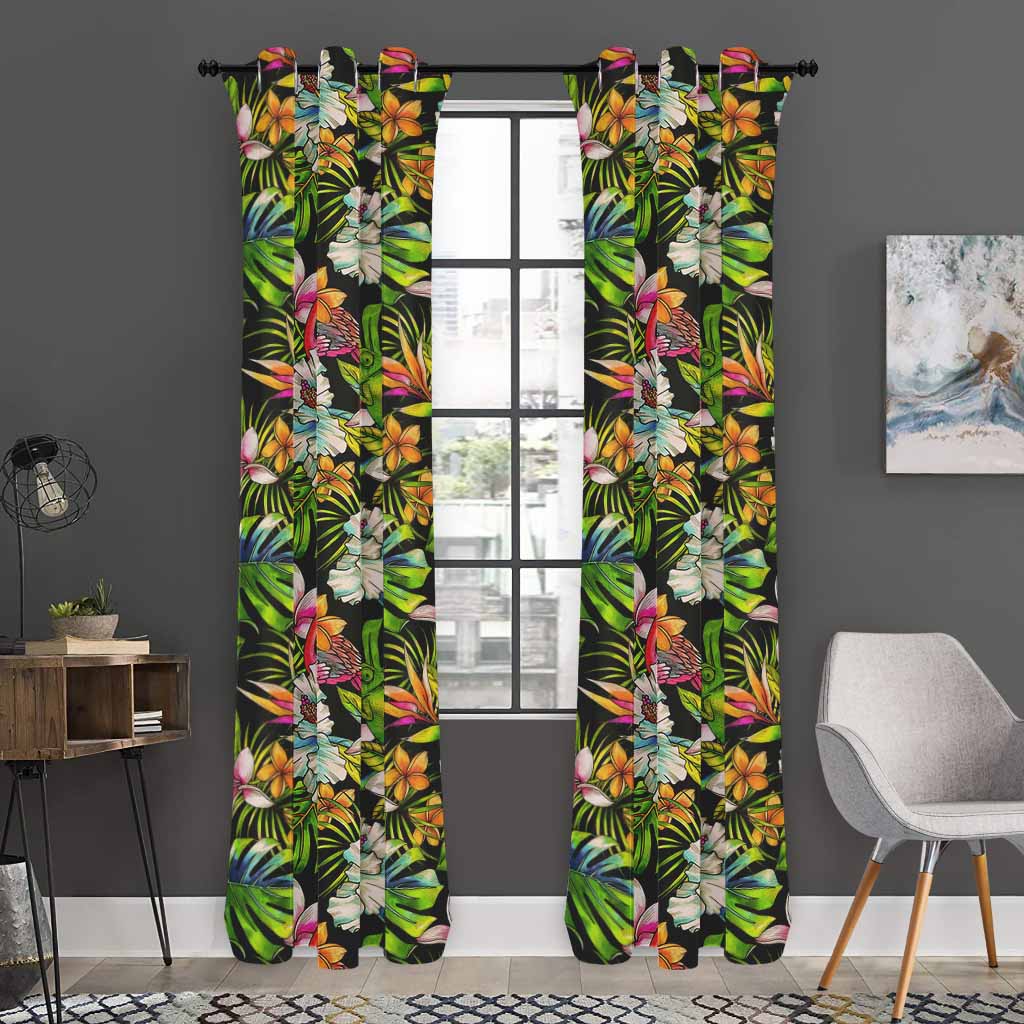Hawaiian Aloha Tropical Pattern Print Curtain