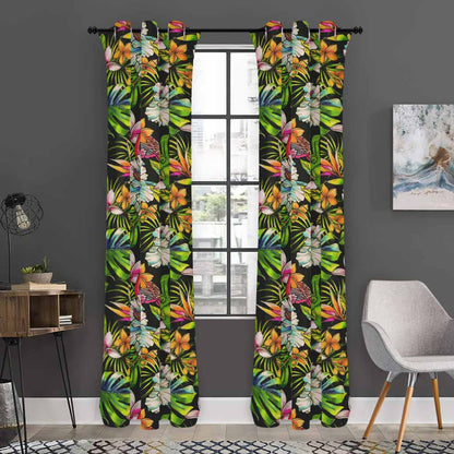Hawaiian Aloha Tropical Pattern Print Curtain
