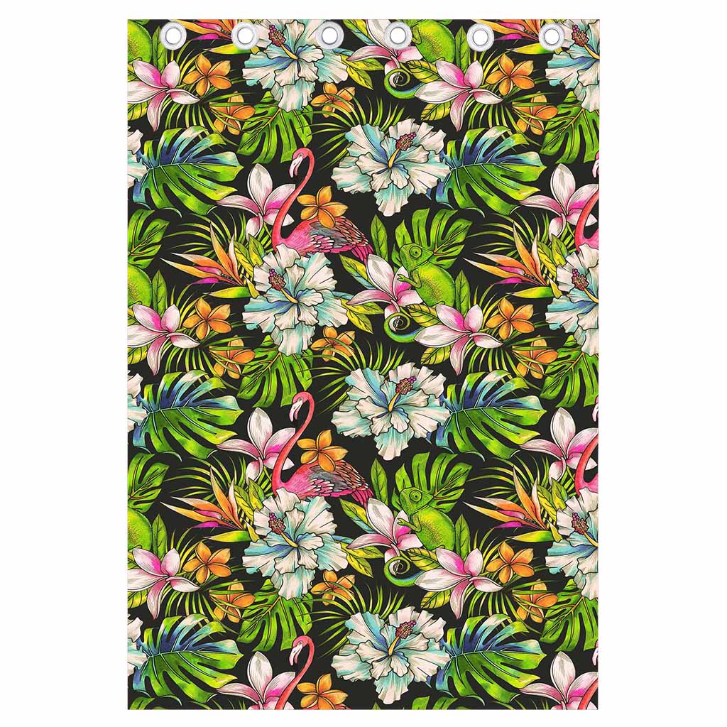 Hawaiian Aloha Tropical Pattern Print Curtain