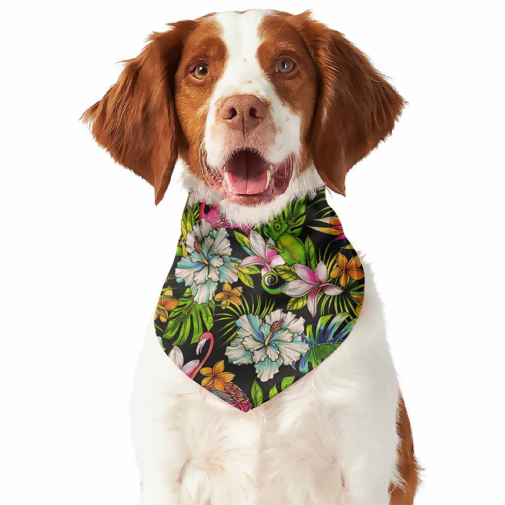 Hawaiian Aloha Tropical Pattern Print Dog Bandana