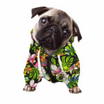 Hawaiian Aloha Tropical Pattern Print Dog Zip Up Hoodie