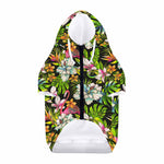 Hawaiian Aloha Tropical Pattern Print Dog Zip Up Hoodie