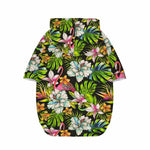 Hawaiian Aloha Tropical Pattern Print Dog Zip Up Hoodie
