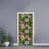 Hawaiian Aloha Tropical Pattern Print Door Sticker