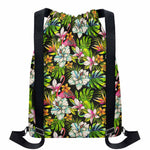 Hawaiian Aloha Tropical Pattern Print Drawstring Backpack