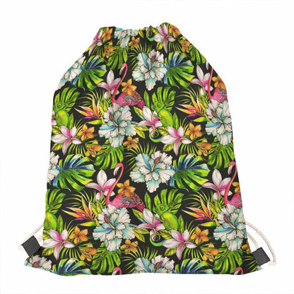 Hawaiian Aloha Tropical Pattern Print Drawstring Bag