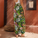 Hawaiian Aloha Tropical Pattern Print Harem Pants