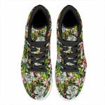 Hawaiian Aloha Tropical Pattern Print High Top Leather Sneakers