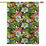 Hawaiian Aloha Tropical Pattern Print House Flag