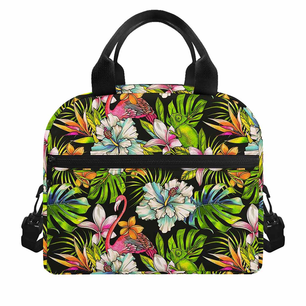 Hawaiian Aloha Tropical Pattern Print Insulated Lunch Bag