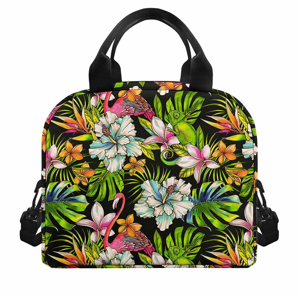 Hawaiian Aloha Tropical Pattern Print Insulated Lunch Bag
