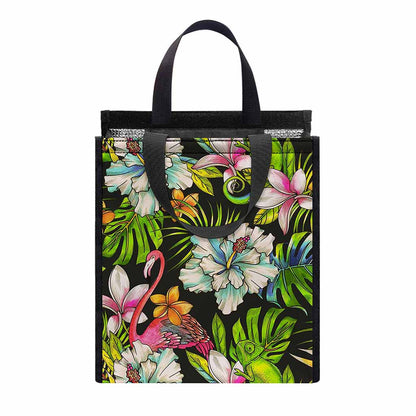 Hawaiian Aloha Tropical Pattern Print Insulated Lunch Tote
